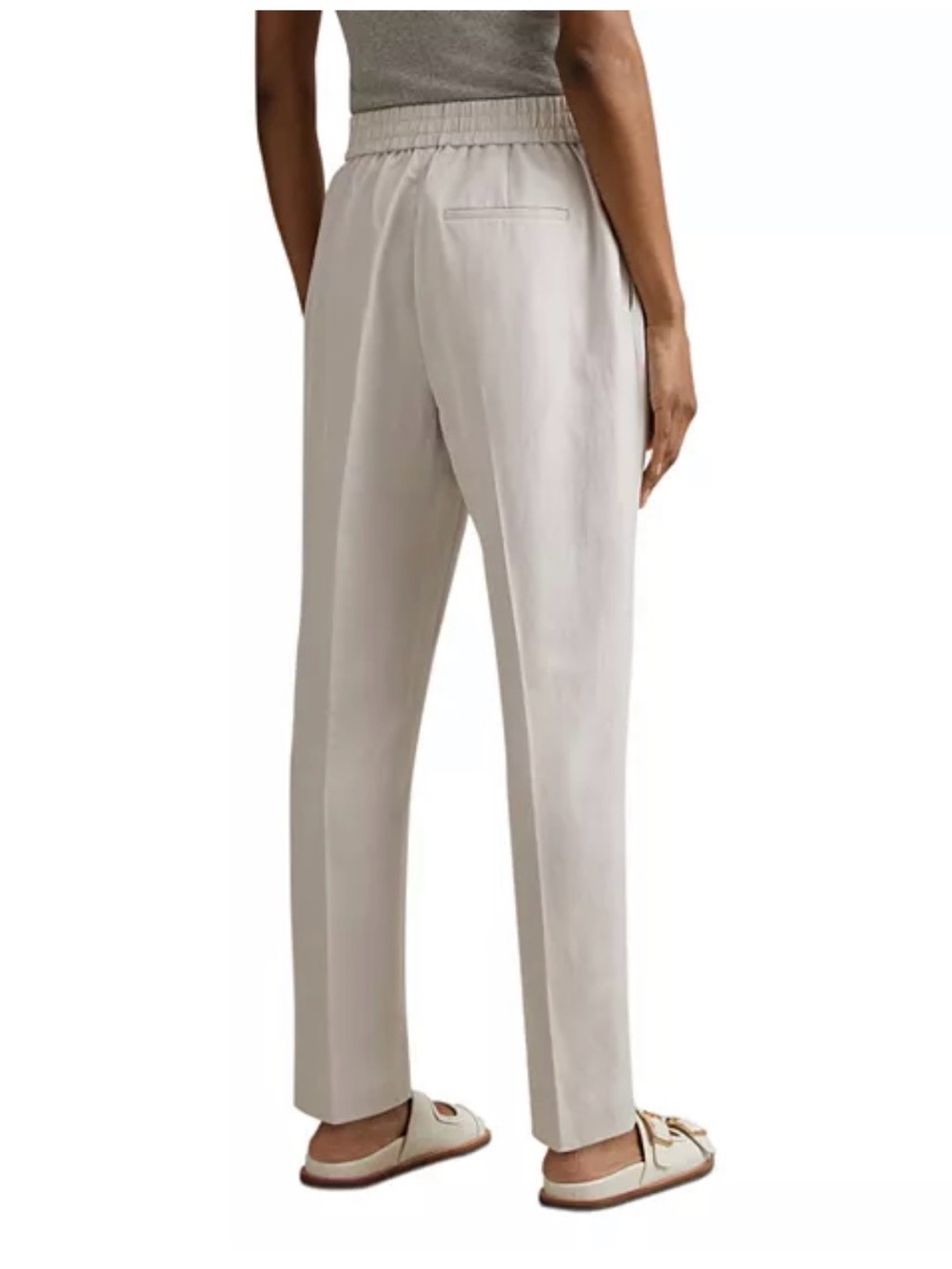 NWT- REISS Farrah Tapered Pants, Grey, size US12 - Picture 2 of 12